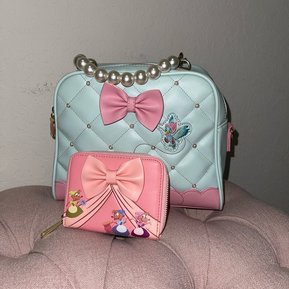 Disney Cinderella Loungefly bag and wallet.